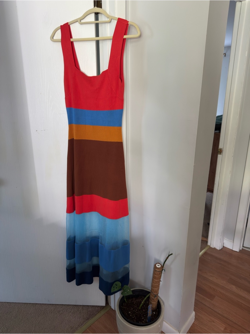 Maeve Anthropologie Sleeveless Blocked Knit Midi Dress - Picture 5 of 9